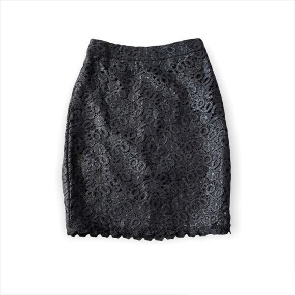 kate spade Dresses & Skirts - kate Spade Pencil Skirt Macrame Lace Black Back Zip Knee Length NWOT 2